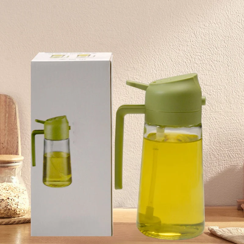 2-in-1 Glass Oil Sprayer & Dispenser Bottle - alternate angle