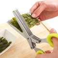 5-Blade Kitchen Salad Scissors - Multi-Cut Herb & Greens Shears