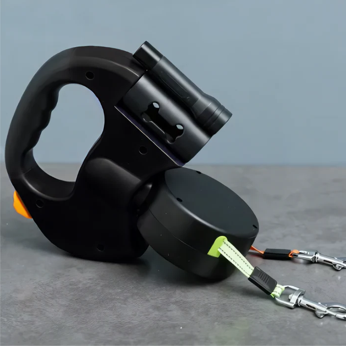 Dual Dog Leash - TangleFree - LED Light & 360 degrees Swivel