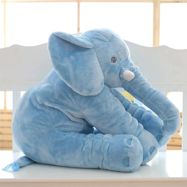 Baby Elephant Cuddle Pillow - in use