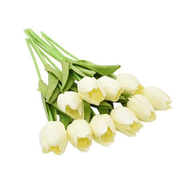 Lifelike Artificial Tulip Flowers (10-Piece Bouquet) - detail