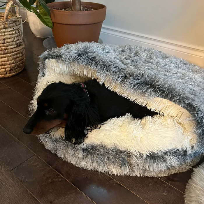 Cozy Pet Bed for Dogs and Cats - SnuggleCave - Plush Comfort - detail