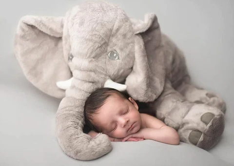 Baby Elephant Cuddle Pillow - detail