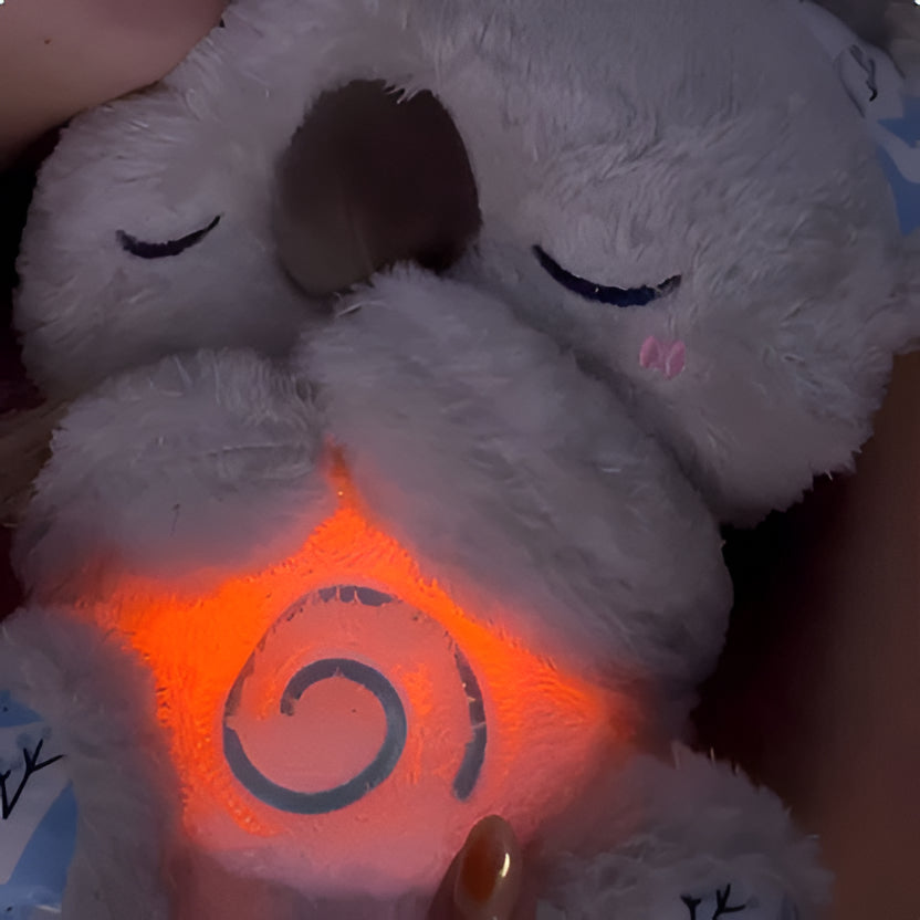 Anxiety Relief Koala Plush Toy with Music, Lights and Rhythmic Breathing Motion - alternate angle