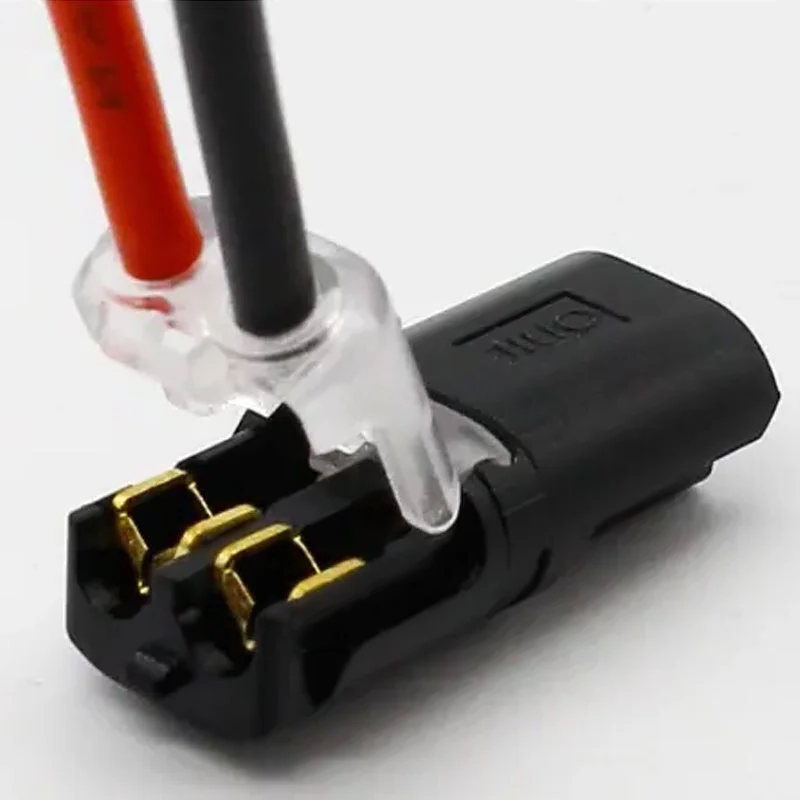 Double-wire Push-in Connector with Locking Buckle - alternate angle