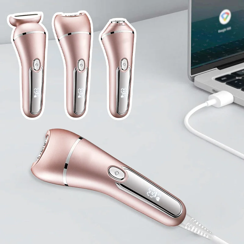 3-in-1 Waterproof Electric Shaver for Women | Cordless Rechargeable - detail