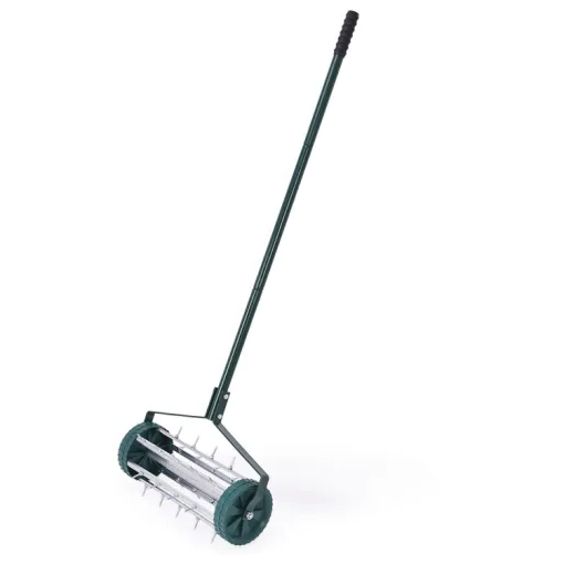 Heavy Duty Manual Lawn Spike Soil Aerator - in use