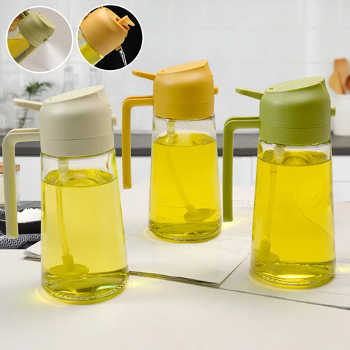 2-in-1 Glass Oil Sprayer & Dispenser Bottle - alternate angle