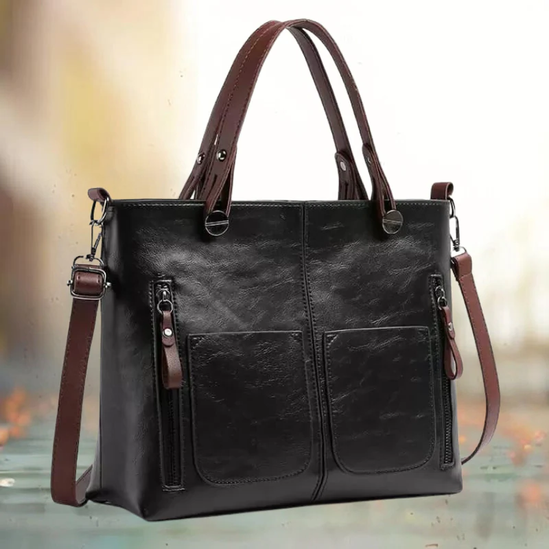 Elegant leather bag - alternate angle