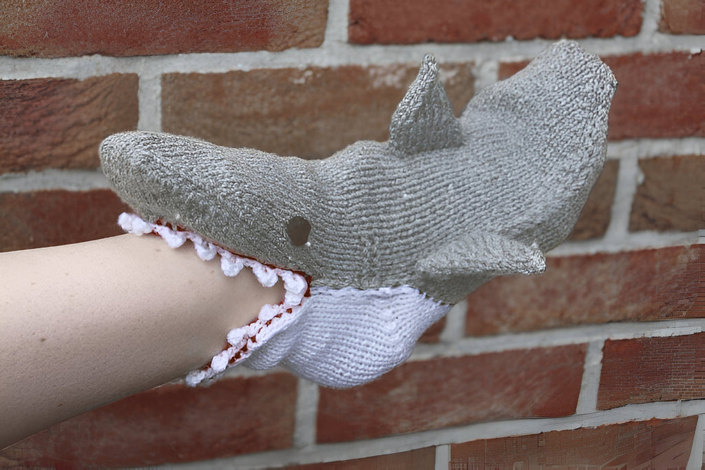 3D Knitted Crocodile Socks - Fun Novelty Crew Socks for Gifting - detail