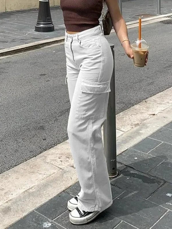 Adjustable Straight Fit Cargo Pants - alternate angle