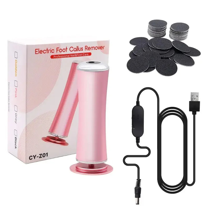 Electric Foot File and Callus Remover - in use