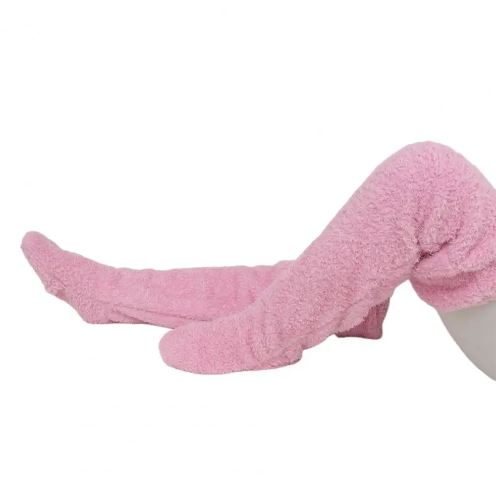 Cozy Fleece Winter Socks Long Warm Stockings - detail