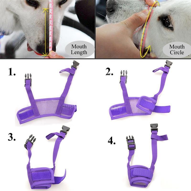 Adjustable Soft Dog Biting Muzzle Mouth Cover - alternate angle