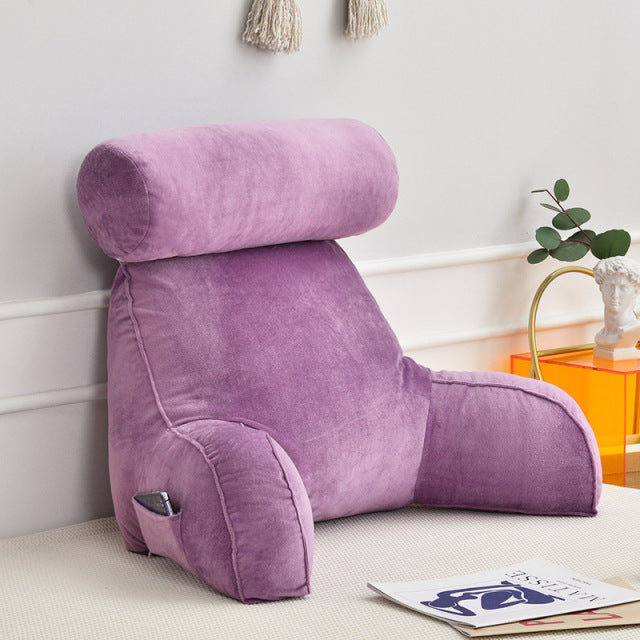 Backrest Pillow With Arms & Adjustable Headrest - alternate angle