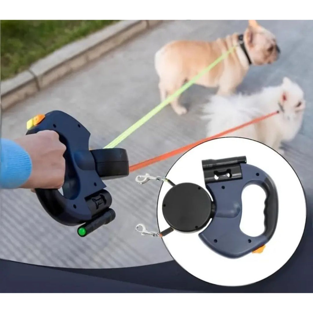 Anti-Tangle Double Dog Leash - in use