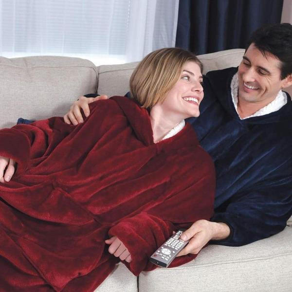 Blanket Sweater - Fleece lining - detail