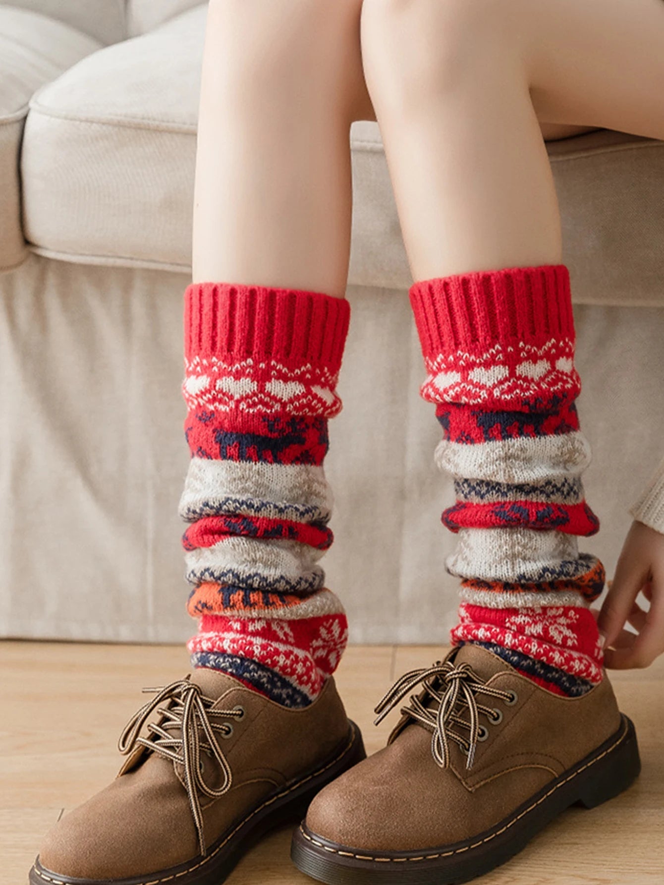 Cozy Knit Leg Warmer for Fall and Winter - detail