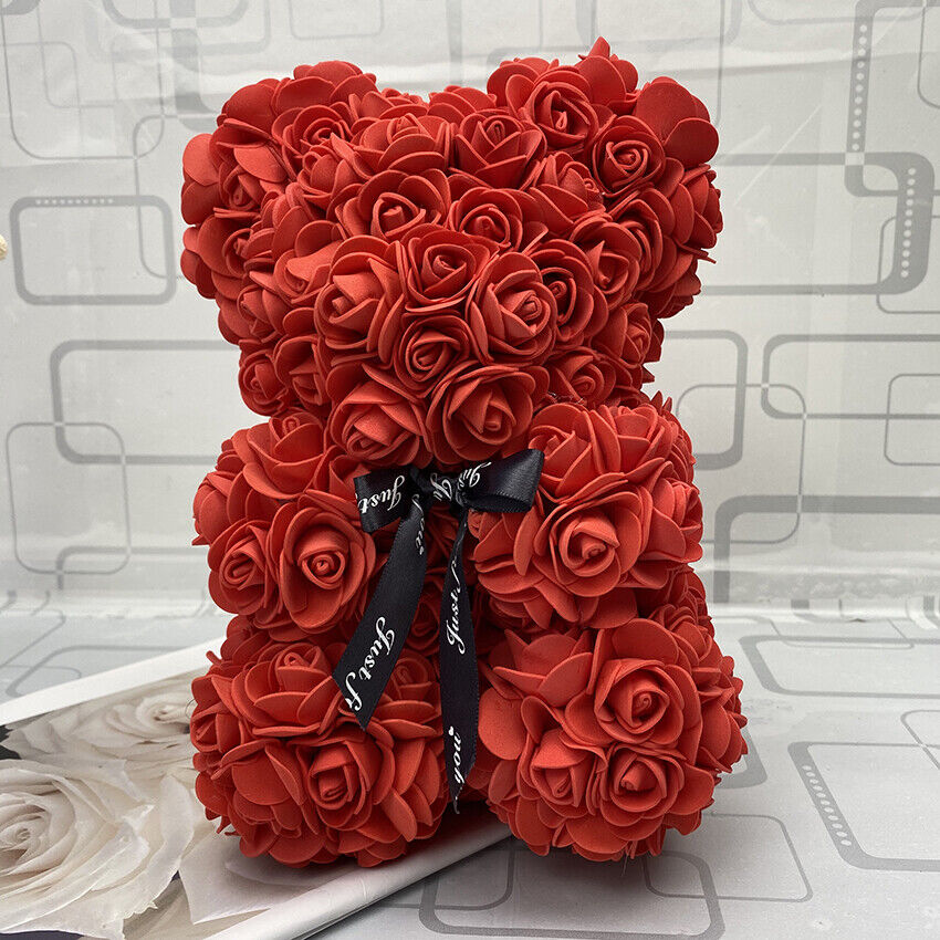Eternal Love Rose Flower Valentine's Teddy Bear Gift 10" - detail