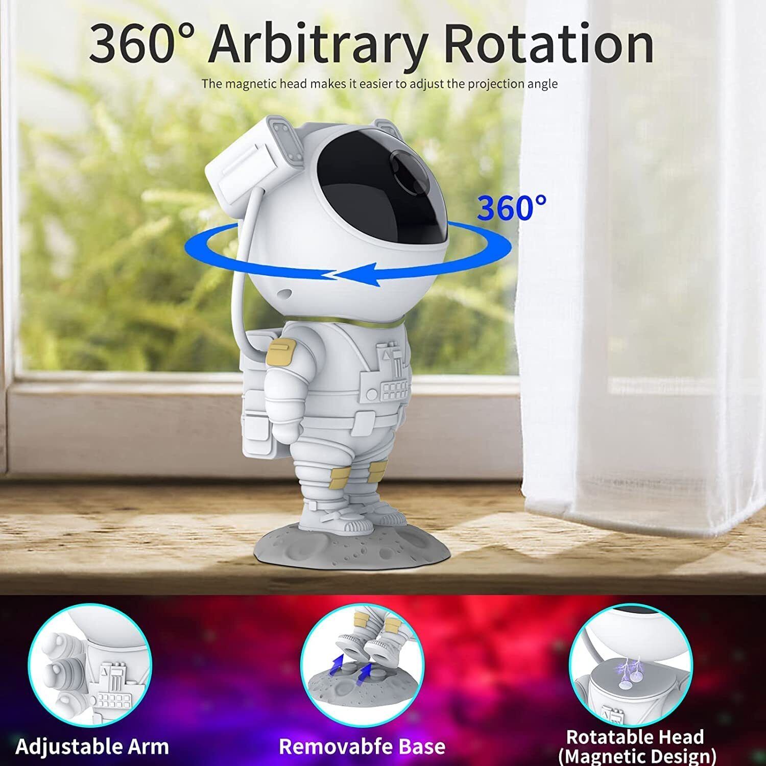 Astronaut Projector Galaxy Starry Sky Night Light - detail