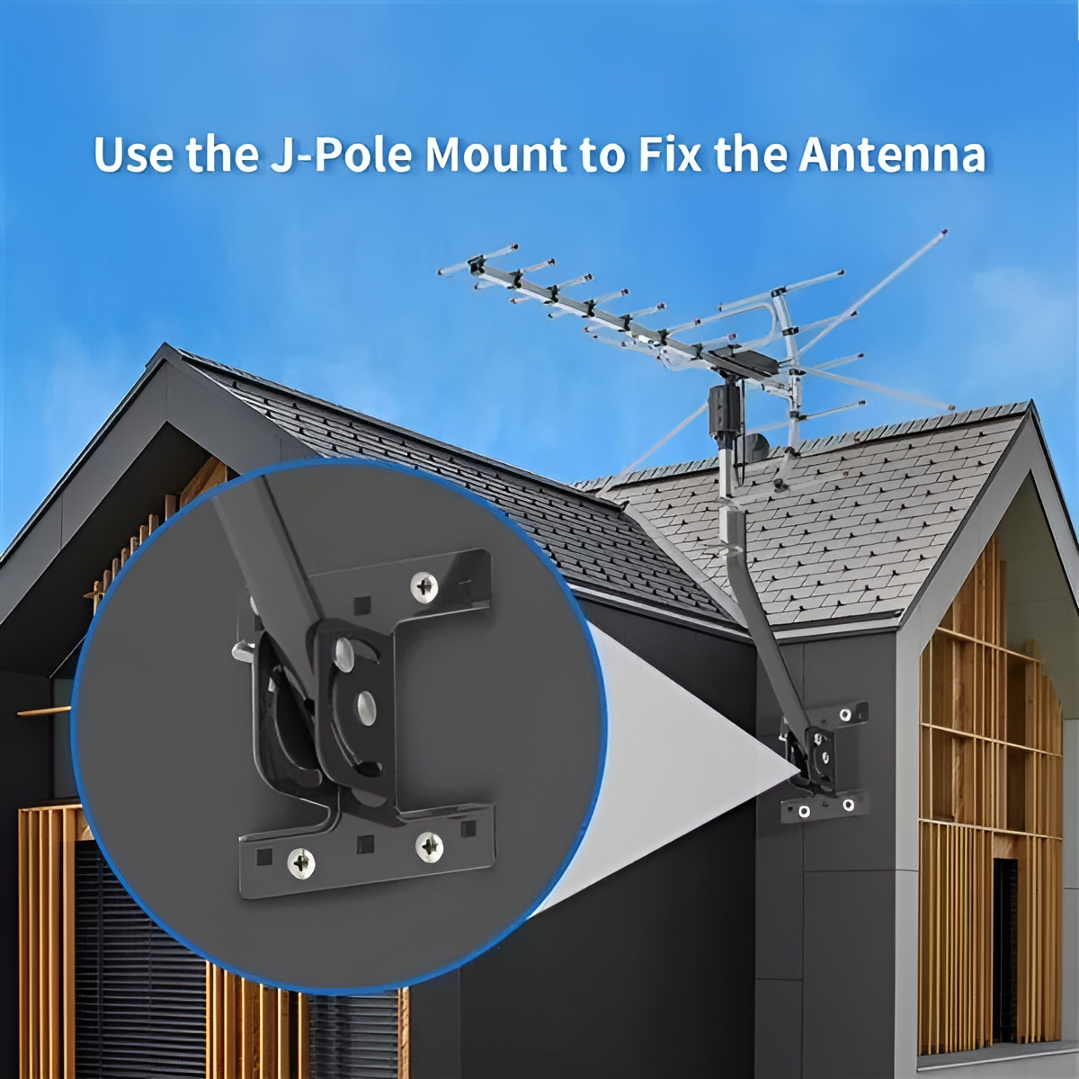 Extra Range 2025 Digital Outdoor HD TV Antenna with Full 360 - detail