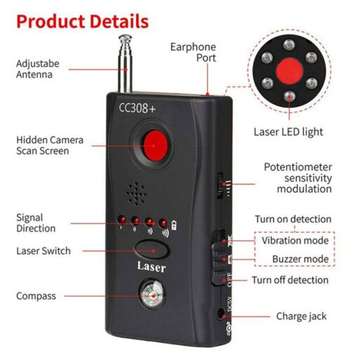 Bug Detector - Hidden Camera and Microphones Detector - alternate angle