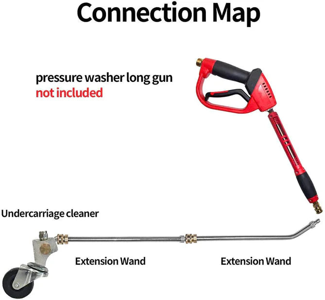 4000 PSI Under Car Pressure Washer - alternate angle
