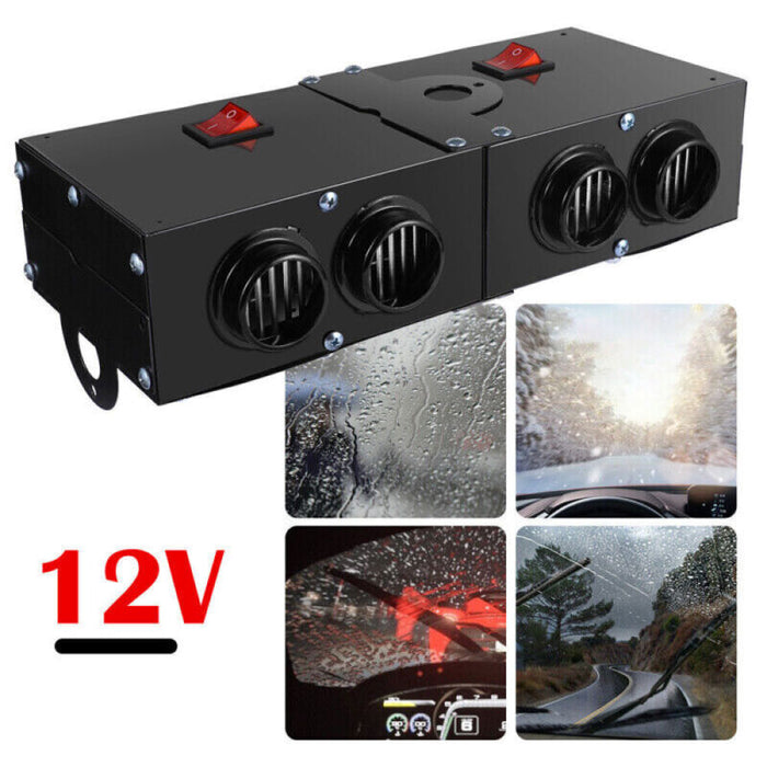 500W 12V Portable Electric Car Heater & Windshield Defroster with 4 Cooling Fans - alternate angle