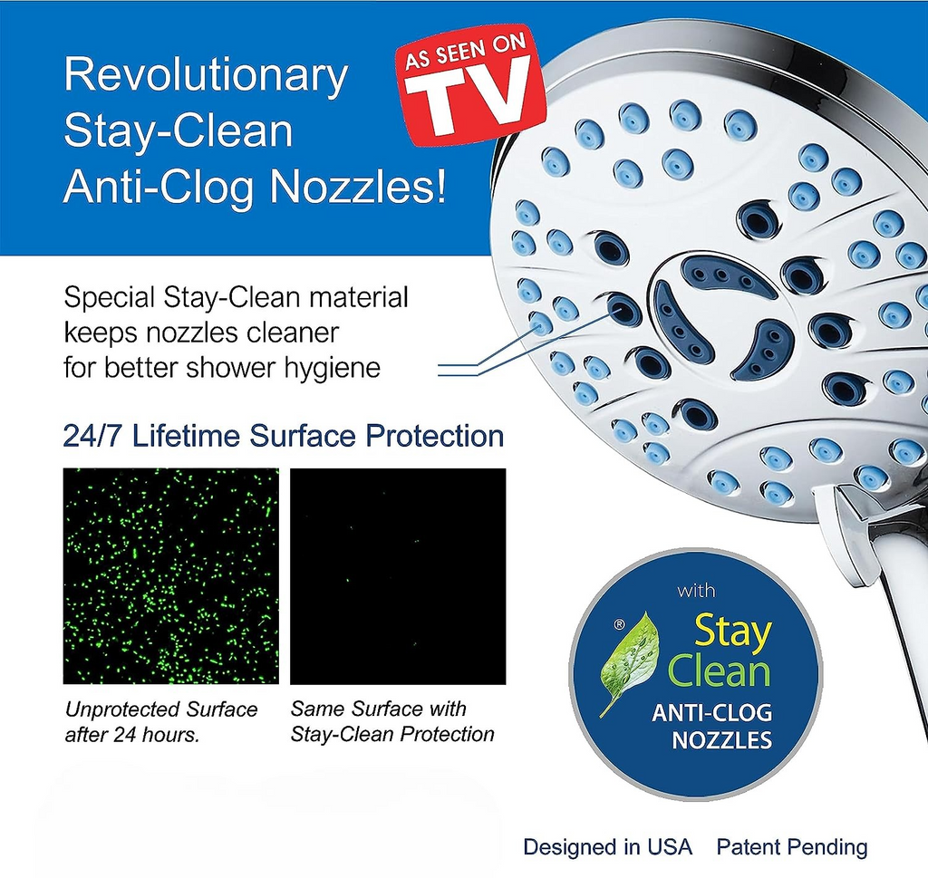 Adjustable Pressure Handheld Shower Head With A Hose - detail