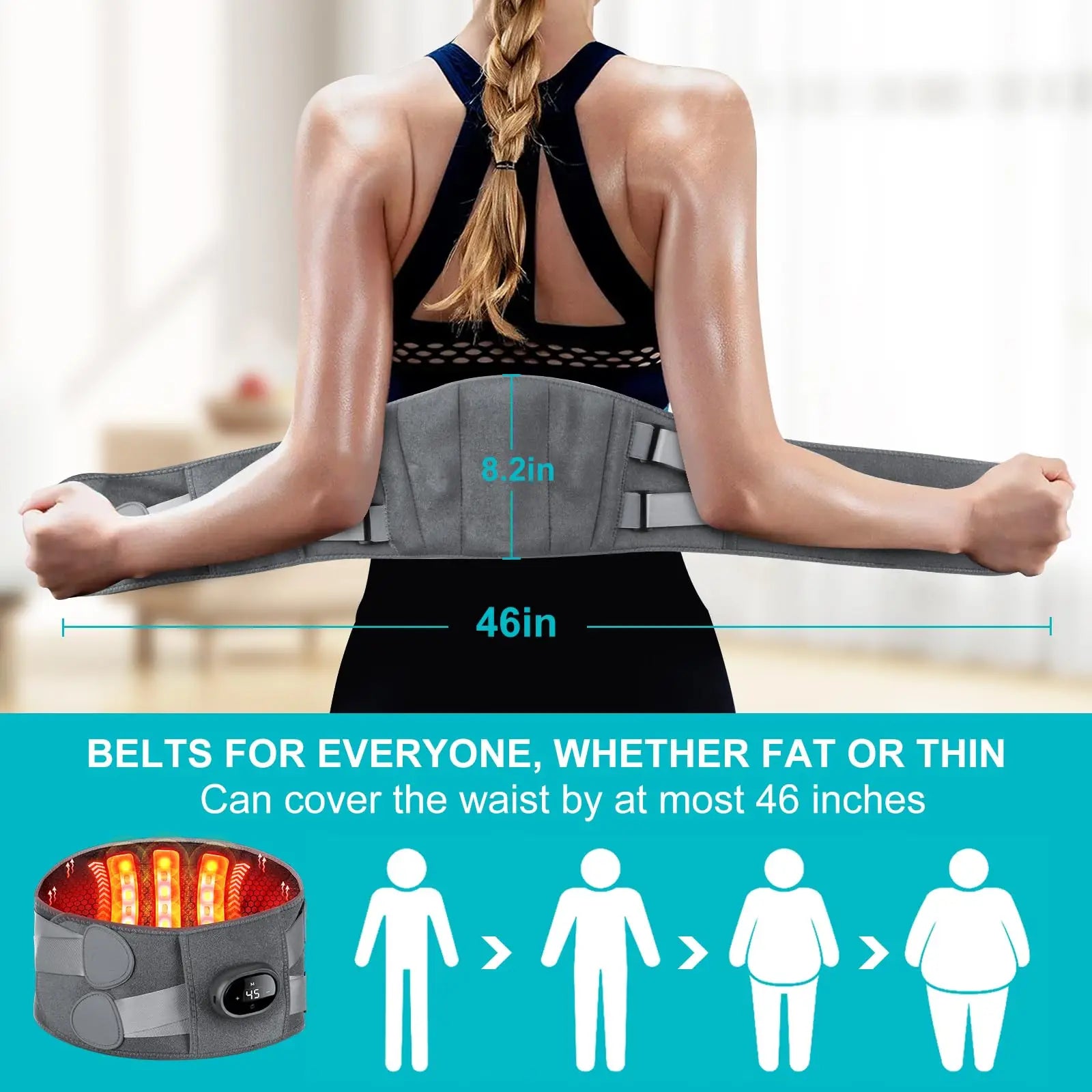 Heating Pad And Lower Back Massager - alternate angle
