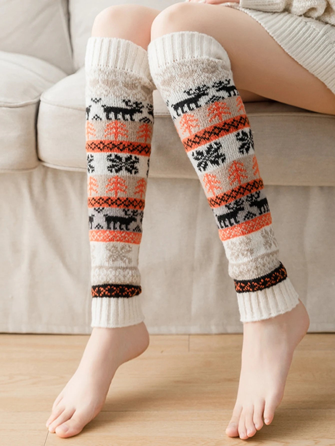 Cozy Knit Leg Warmer for Fall and Winter - alternate angle