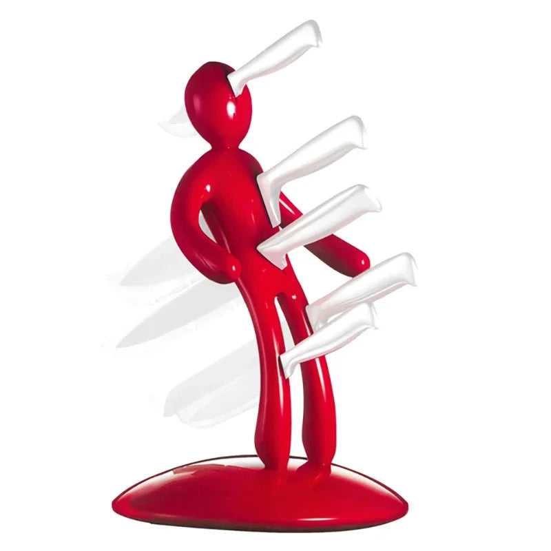 Creative Humanoid Kitchen Knife Holder Set - alternate angle