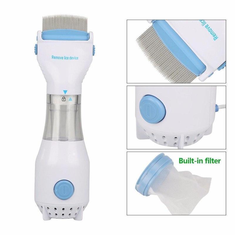 Electric Lice Comb - in use