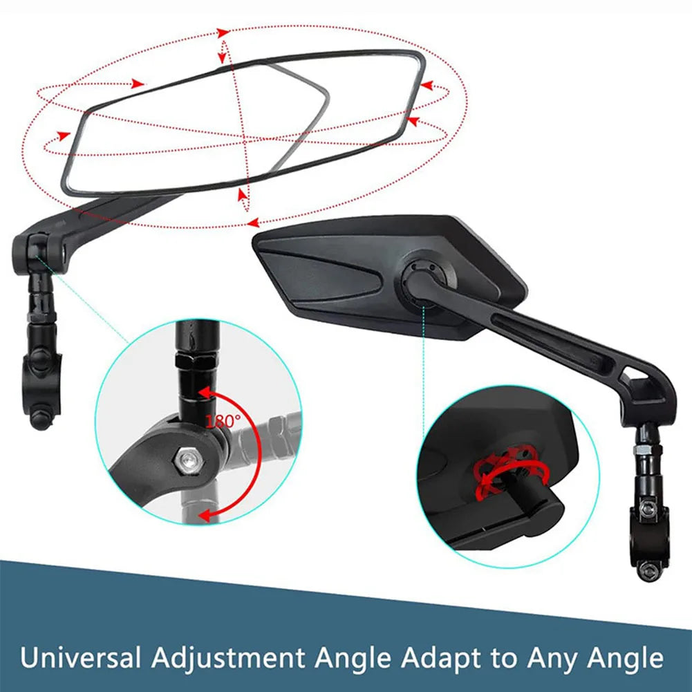 Wide-Angle Handlebar Bike Mirrors (2-Pack) - alternate angle